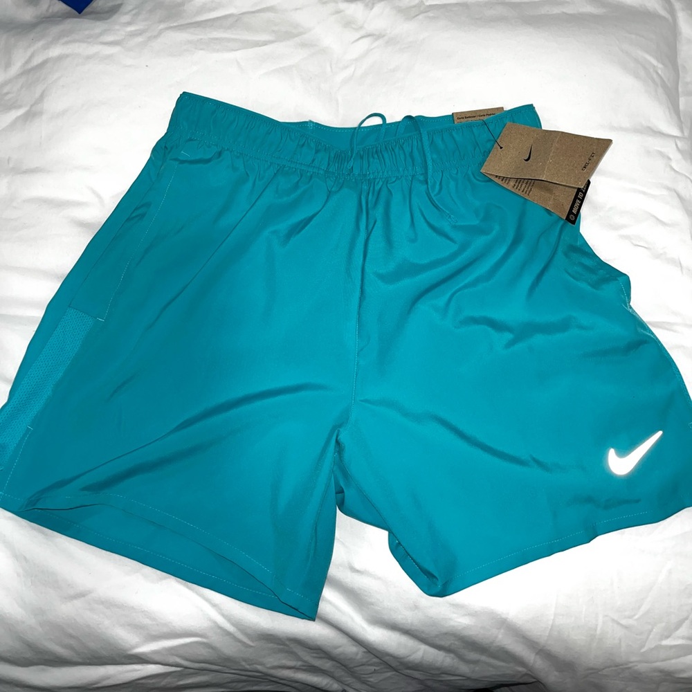 Nike Challenger 5” Teal Athletic Shorts